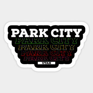 I Love Park City USA Vintage Sticker